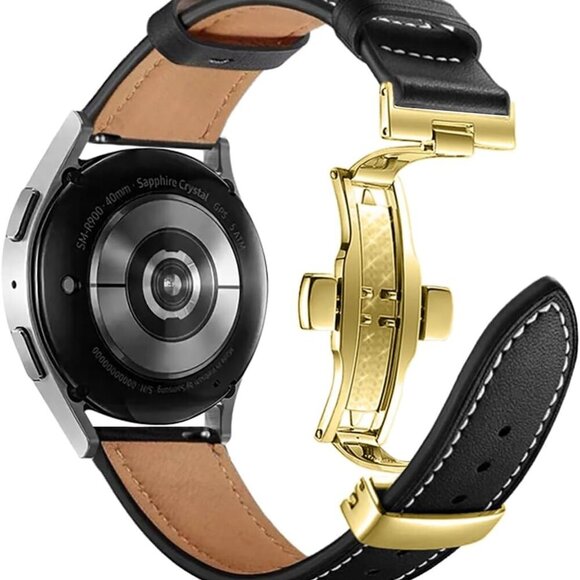 Genuine Leather Watch Band for Women Men Quick Release Spring Bars Bands 20mm 22 - Picture 1 of 7